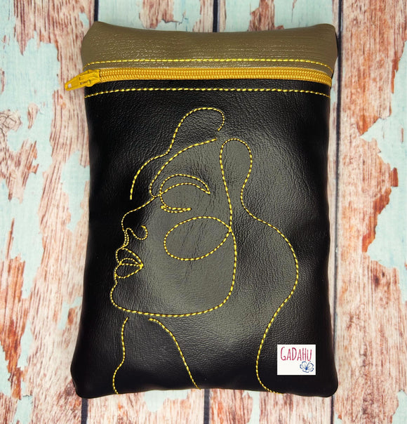 Woman zipper bag Machine Embroidery Design 5X7