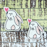 Bunny heart feltie ITH Machine Embroidery design file