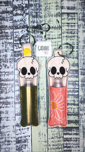 Skull Chap stick Holder Machine Embroidery Design