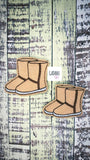 Winter Boots feltie ITH Embroidery design file