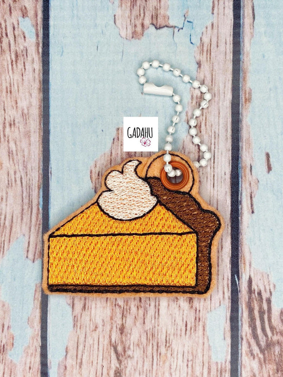 Pumpkin Pie charm. Embroidery Design ITH 4x4/5x7 hoop Instant Download