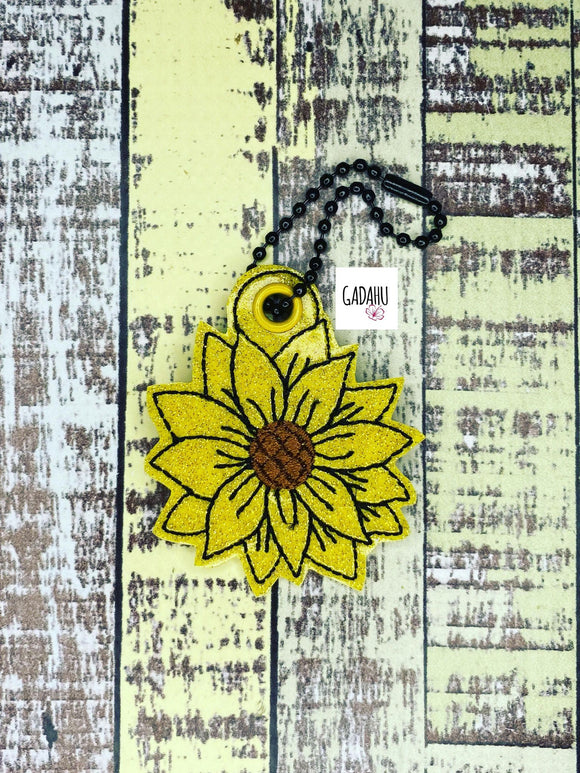 Sunflower charm. Embroidery Design ITH 4x4/5x7 hoop Instant Download