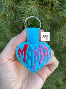 Mama Key Fob/Snap Tab Embroidery Design