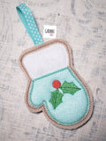 Felt Mitten Ornament Machine Embroidery Design 4X4