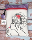 Makeup zipper bag Machine Embroidery Design 5X7