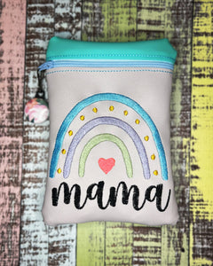 Mama zipper bag Machine Embroidery Design 5X7