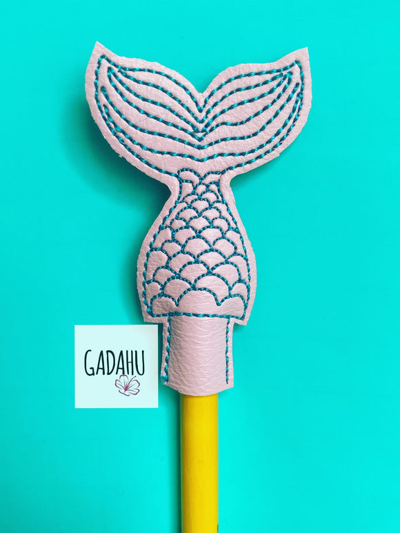 Mermaid Tail Pencil Topper ITH Embroidery design