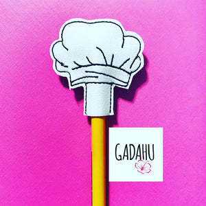 Chef hat Pencil Topper ITH Embroidery design