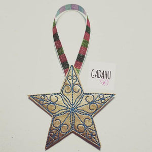 Star Ornament Machine Embroidery Design 4X4