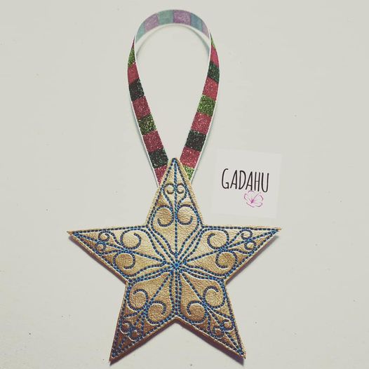 Star Ornament Machine Embroidery Design 4X4