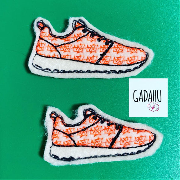 Running shoe feltie ITH Embroidery design file