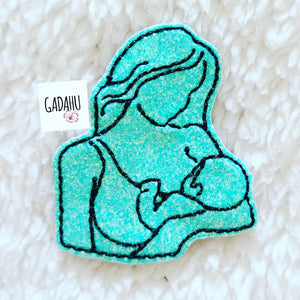 "Breastfeeding mom" feltie ITH Embroidery design file