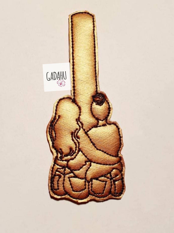 Best friends forever Snap tab Key Fob ITH Embroidery Design file