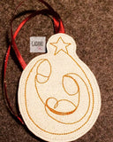 Nativity Ornament Machine Embroidery Design 4X4