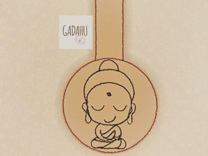 Buddha Snap tab Key Fob ITH Embroidery Design file