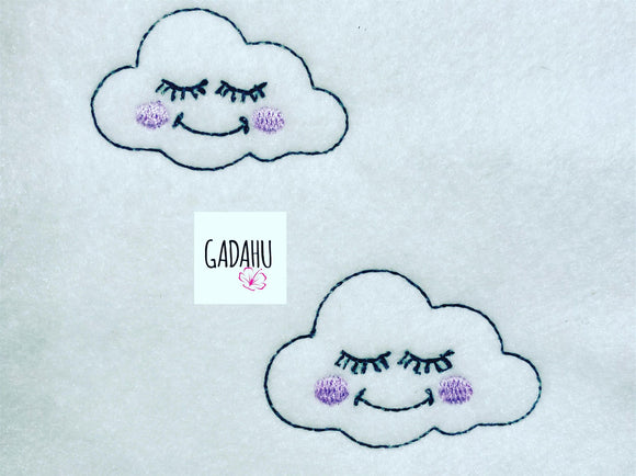 Cloud feltie ITH Embroidery design file