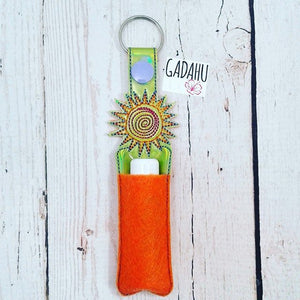 Sun Chap stick Holder Machine Embroidery Design