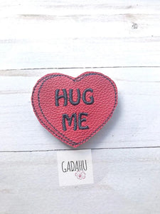 "Hug Me" Heart feltie ITH Embroidery design file