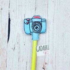 Camera Pencil Topper ITH Embroidery design