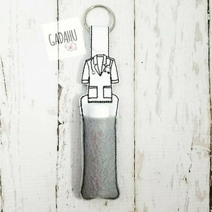 Lab Coat Chap stick Holder Machine Embroidery Design