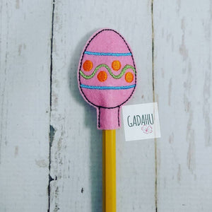 Easter Egg Pencil Topper ITH Embroidery design