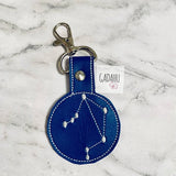 Libra Snap tab Key Fob ITH Embroidery Design file