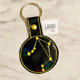 Libra Snap tab Key Fob ITH Embroidery Design file