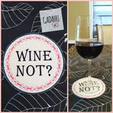 "Wine Not" Coaster ITH Machine Embroidery design file