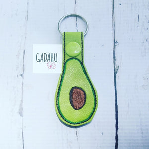 Avocado Snap tab Key Fob ITH Embroidery Design file