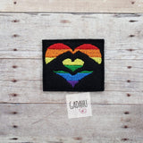 LGBT+ Heart Pride feltie ITH Embroidery design file