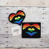 LGBT+ Heart Pride feltie ITH Embroidery design file