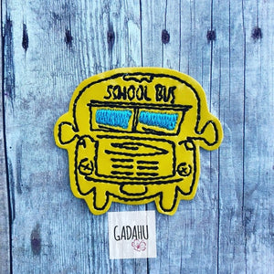 School Bus feltie ITH Embroidery design file