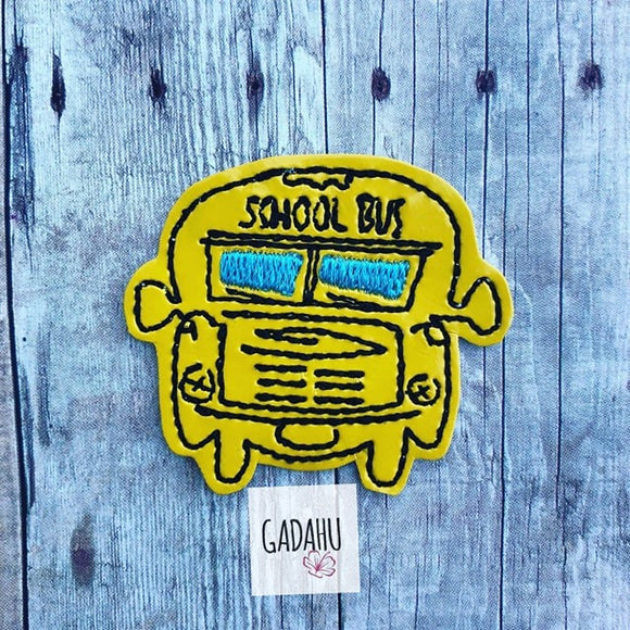 School Bus feltie ITH Embroidery design file