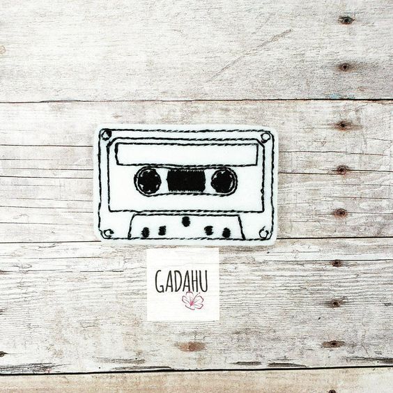 Cassette Tape feltie ITH Embroidery design file