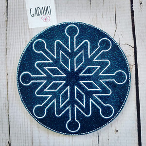 Snowflake Coaster ITH Machine Embroidery design file