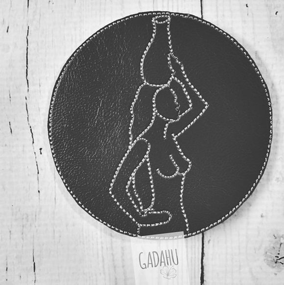 Aquarius Girl Coaster ITH Machine Embroidery design file