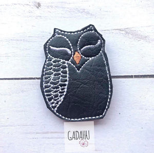 Sleepy Owl feltie ITH Embroidery design file