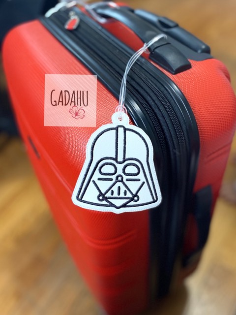 Dark Luggage Tag ITH Embroidery design