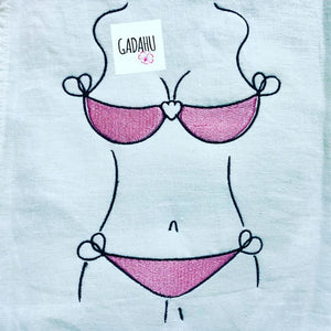 Bikini Machine Embroidery Design Digital file