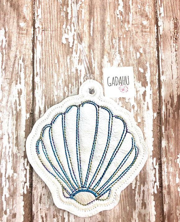 Shell Luggage Tag ITH Embroidery design