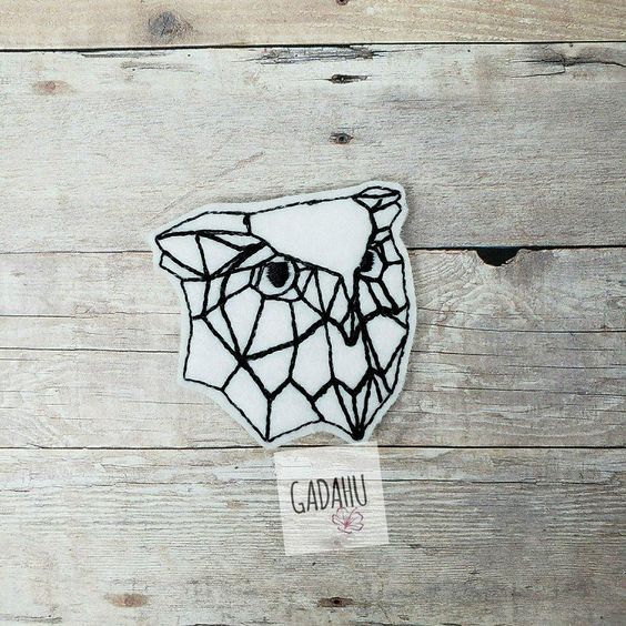 Geometric Owl feltie ITH Embroidery design file