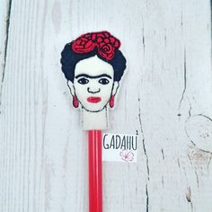 Frida Pencil Topper ITH Embroidery design