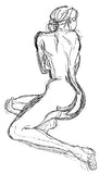 Naked Woman Machine Embroidery Design Digital file. 5x7/6x8/6x10 Sizes