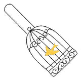 Birdcage/Dove Key Fob Snap Tab Embroidery Design 4X4 size