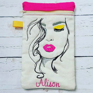 Beautiful Woman Face Machine Embroidery Design 5x7 6x10