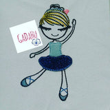 Ballerina Machine Embroidery Design4X4, 5x7 and 6x8 Digital Design