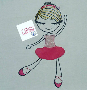 Ballerina Machine Embroidery Design4X4, 5x7 and 6x8 Digital Design