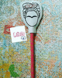 Frida pencil/Pen topper - top 4x4 ITH Embroidery Design