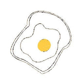 Bread and Egg feltie. Embroidery Design 4x4 hoop Instant Download. Felties