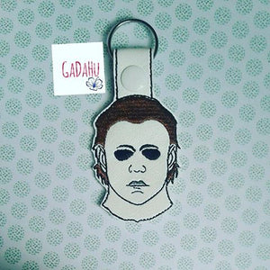 Halloween Guy Key Fob Snap Tab Embroidery Design